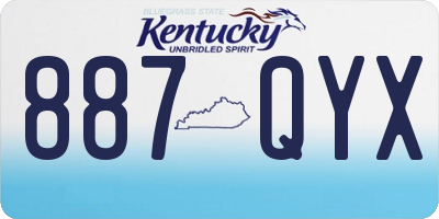 KY license plate 887QYX