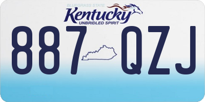 KY license plate 887QZJ