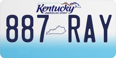 KY license plate 887RAY