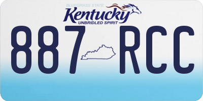 KY license plate 887RCC