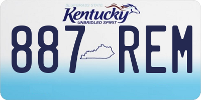 KY license plate 887REM
