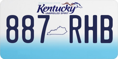 KY license plate 887RHB