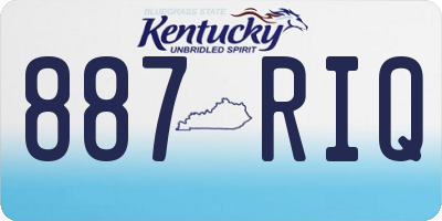 KY license plate 887RIQ