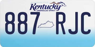 KY license plate 887RJC