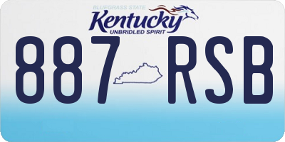 KY license plate 887RSB