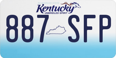 KY license plate 887SFP