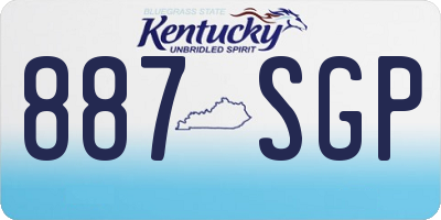 KY license plate 887SGP