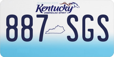 KY license plate 887SGS
