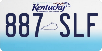 KY license plate 887SLF