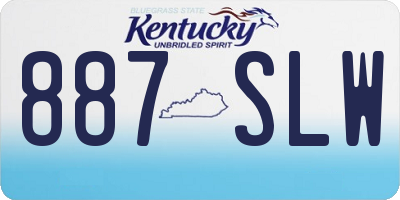 KY license plate 887SLW