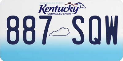 KY license plate 887SQW