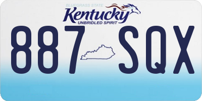 KY license plate 887SQX