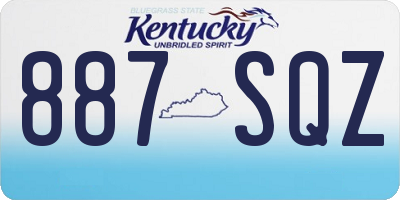 KY license plate 887SQZ