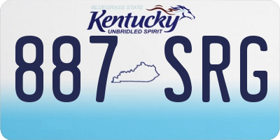 KY license plate 887SRG