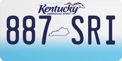 KY license plate 887SRI
