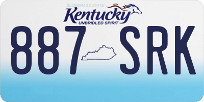 KY license plate 887SRK