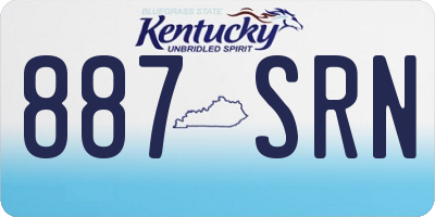 KY license plate 887SRN