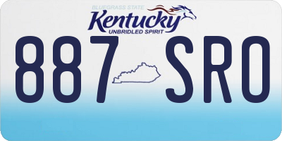 KY license plate 887SRO