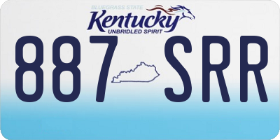 KY license plate 887SRR