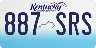 KY license plate 887SRS