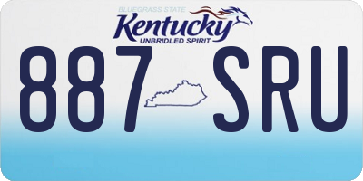 KY license plate 887SRU