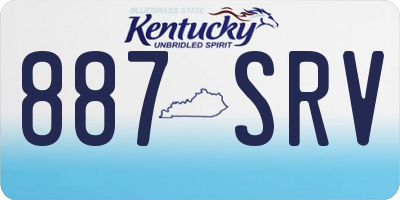 KY license plate 887SRV