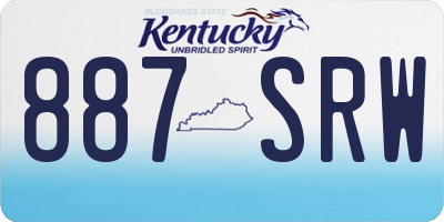 KY license plate 887SRW