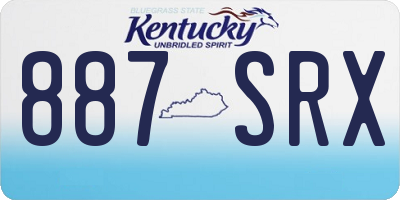 KY license plate 887SRX