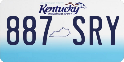 KY license plate 887SRY