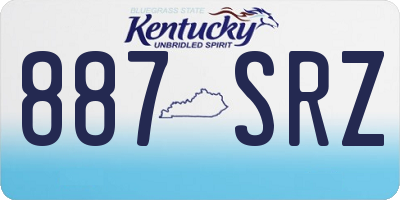 KY license plate 887SRZ