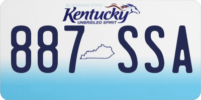 KY license plate 887SSA