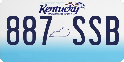 KY license plate 887SSB