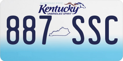 KY license plate 887SSC