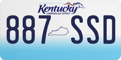 KY license plate 887SSD