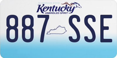 KY license plate 887SSE
