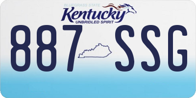 KY license plate 887SSG