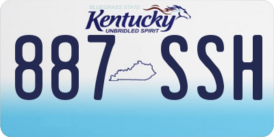 KY license plate 887SSH