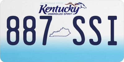 KY license plate 887SSI