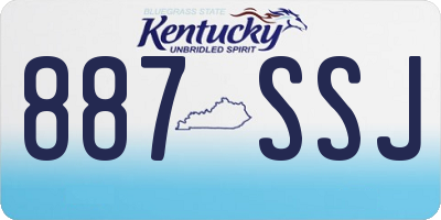 KY license plate 887SSJ