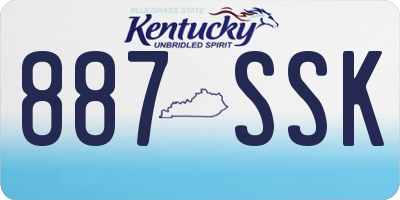 KY license plate 887SSK