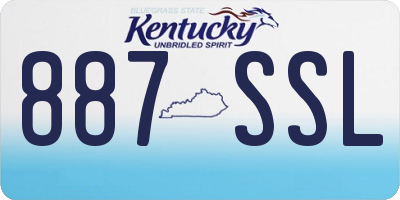 KY license plate 887SSL