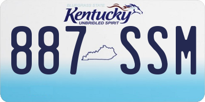 KY license plate 887SSM