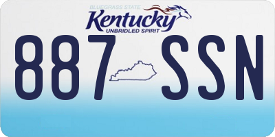 KY license plate 887SSN