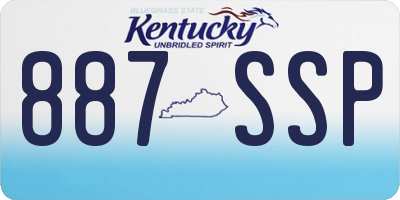 KY license plate 887SSP