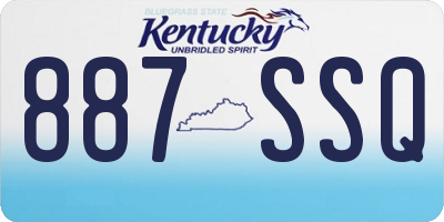 KY license plate 887SSQ