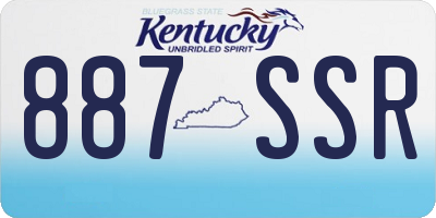 KY license plate 887SSR
