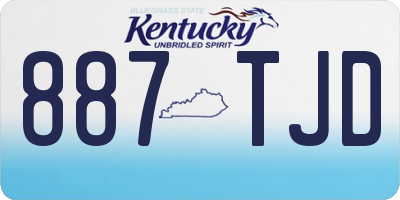 KY license plate 887TJD