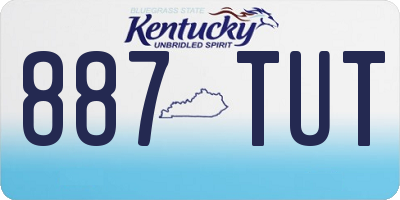 KY license plate 887TUT