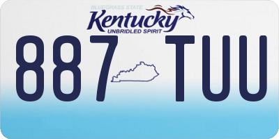 KY license plate 887TUU