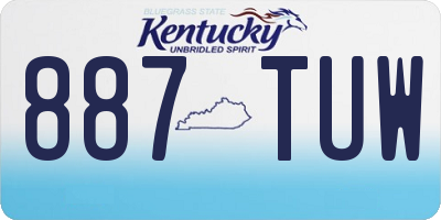 KY license plate 887TUW